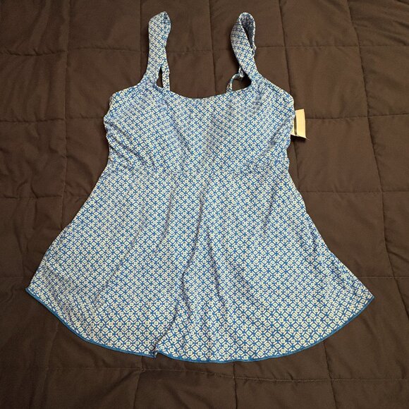 Lands' End Flutter Scoop Neck Tankini - Extra Small Long - NWT - Picture 2 of 12